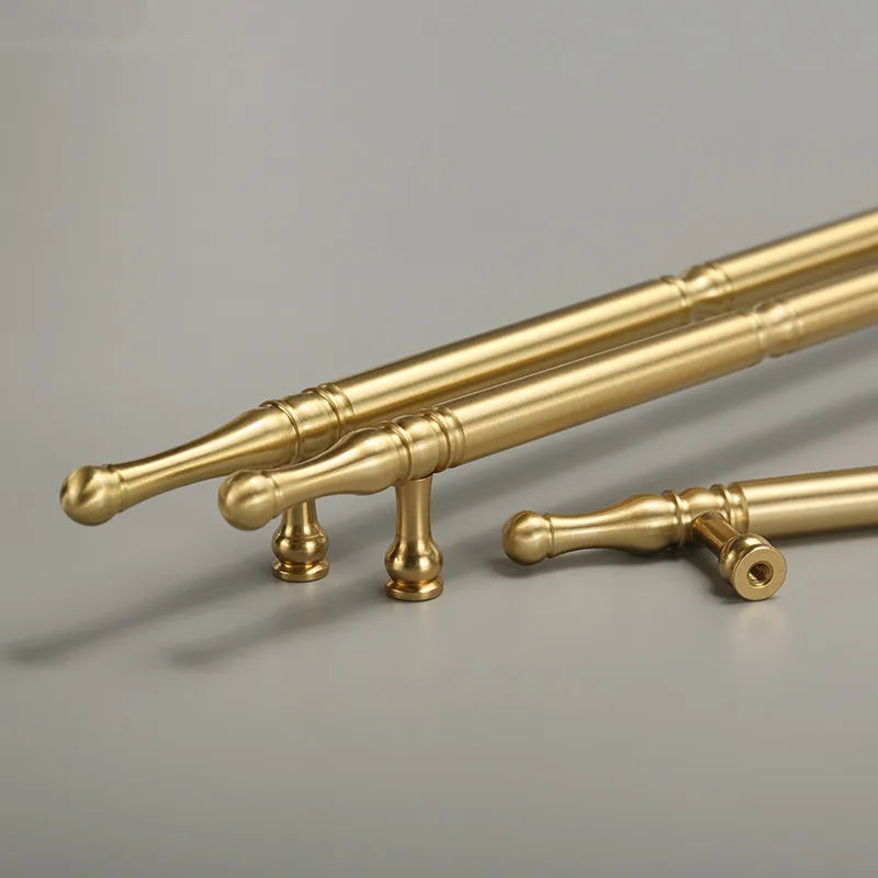 Satin Brass Antique Style Drawer Pulls 