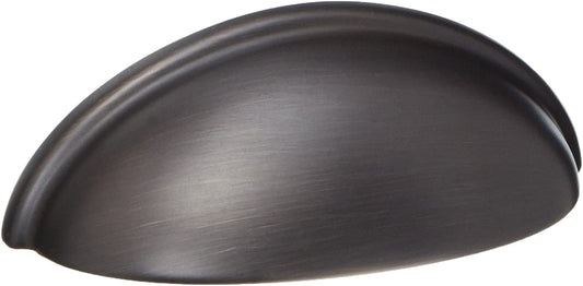 10 Pack Oil Rubbed Bronze Cabinet Hardware Cup Drawer Handle Pull - 3" Inch (76Mm) Hole Centers