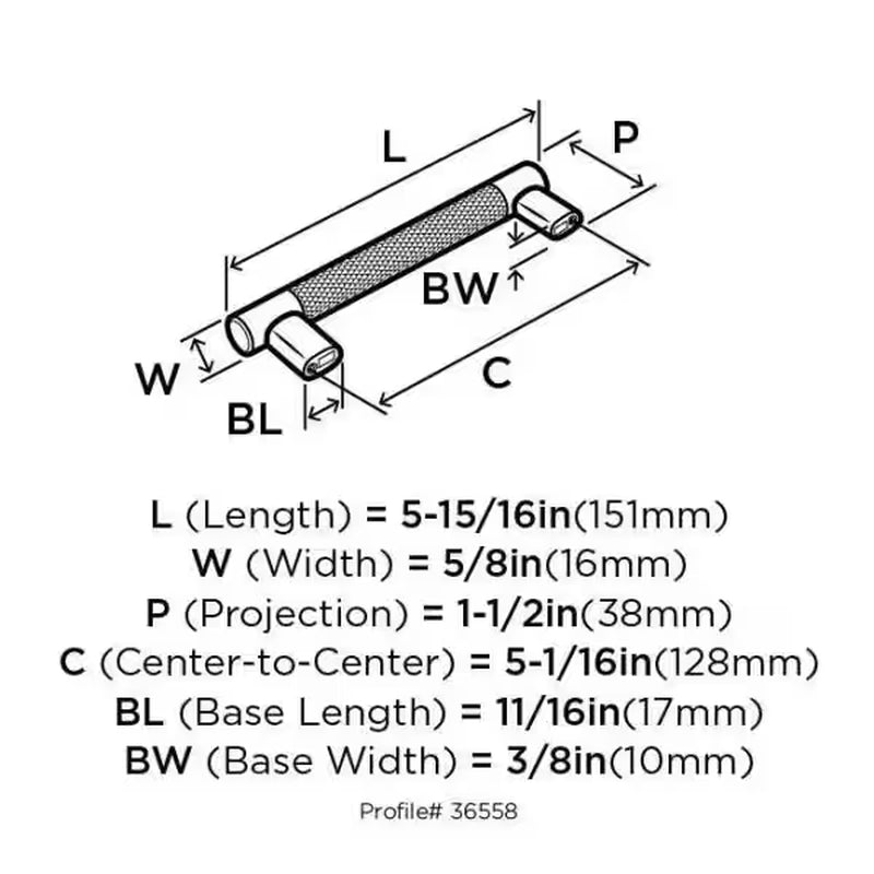 Esquire 5-1/16 in (128 Mm) Polished Nickel/Stainless Steel Drawer Pull