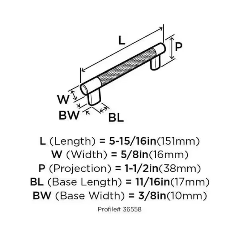 Esquire 5-1/16 in (128 Mm) Satin Nickel/Oil-Rubbed Bronze Drawer Pull