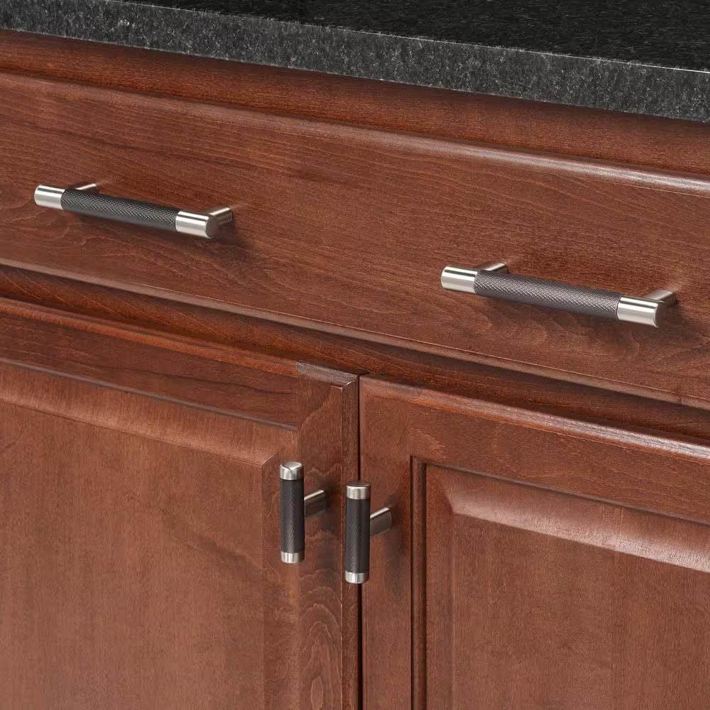 Esquire 5-1/16 in (128 Mm) Satin Nickel/Oil-Rubbed Bronze Drawer Pull