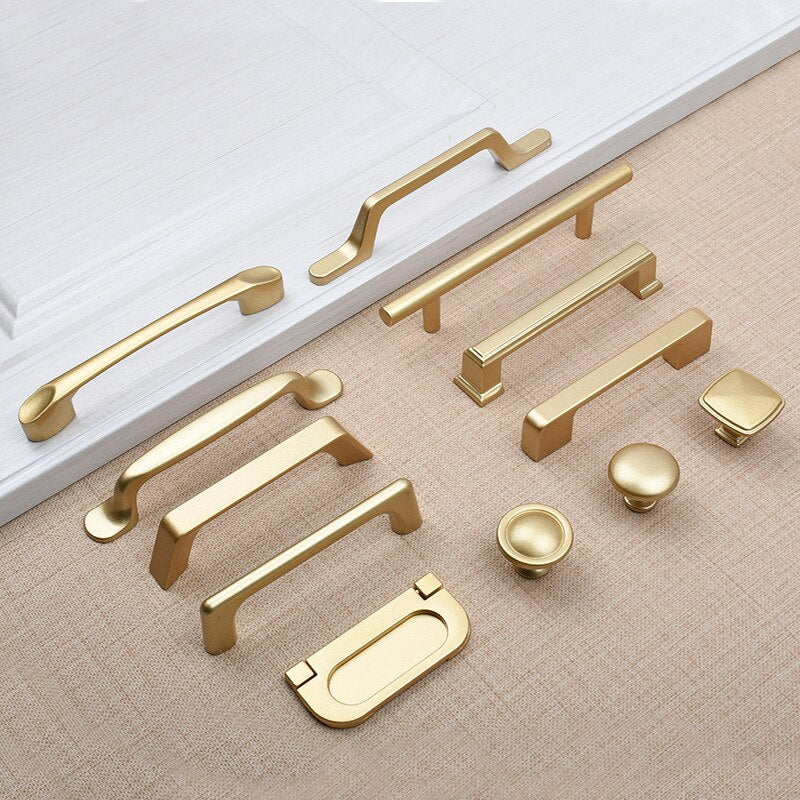 Gold Nordic style Handle Cabinet Pull and Knobs