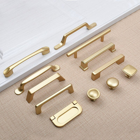 Gold Nordic style Handle Cabinet Pull and Knobs