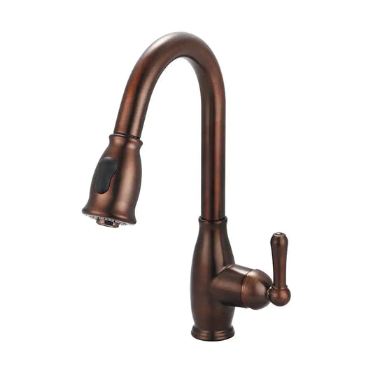 Single-Handle Pull-Down Sprayer Kitchen Faucet in Oil Rubbed Bronze