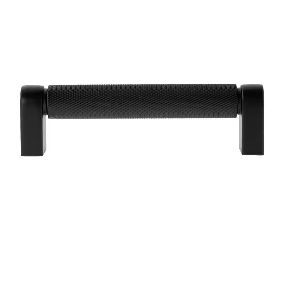 Kent Knurled 4 In. (102 Mm) Matte Black Drawer Pull