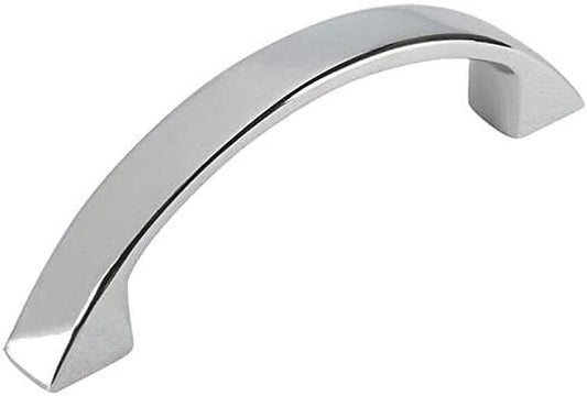 10 Pack Polished Chrome Cabinet Hardware Handle Pull - 2-1/2" (64Mm) Hole Centers - 2.5 Inch