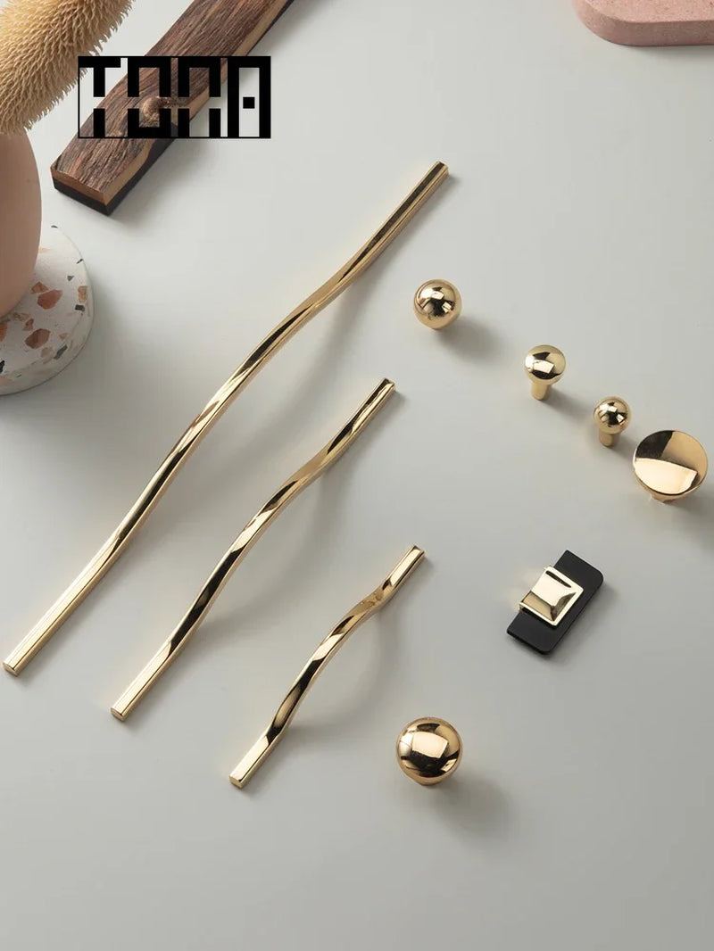 Sleek Golden Cabinet Handle Cabinet Pulls Drawer Pulls Golden Knobs and Handles