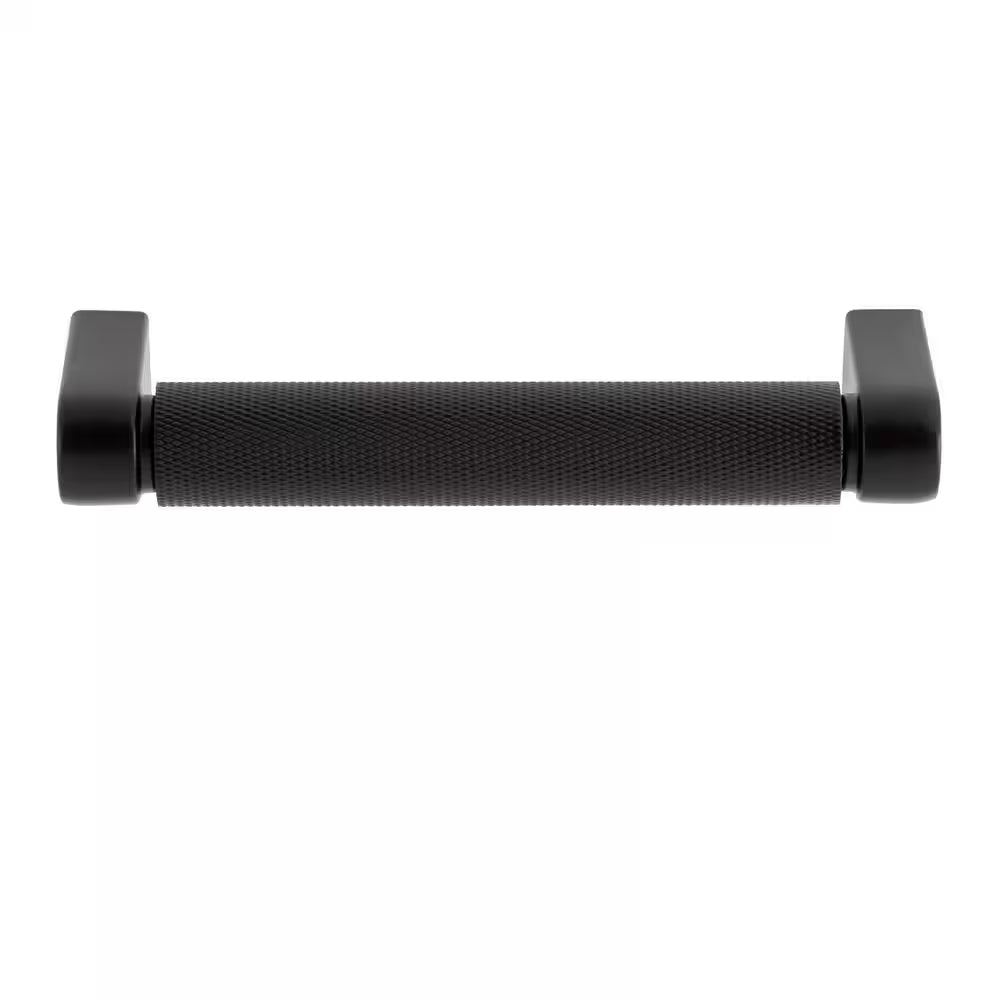 Kent Knurled 4 In. (102 Mm) Matte Black Drawer Pull