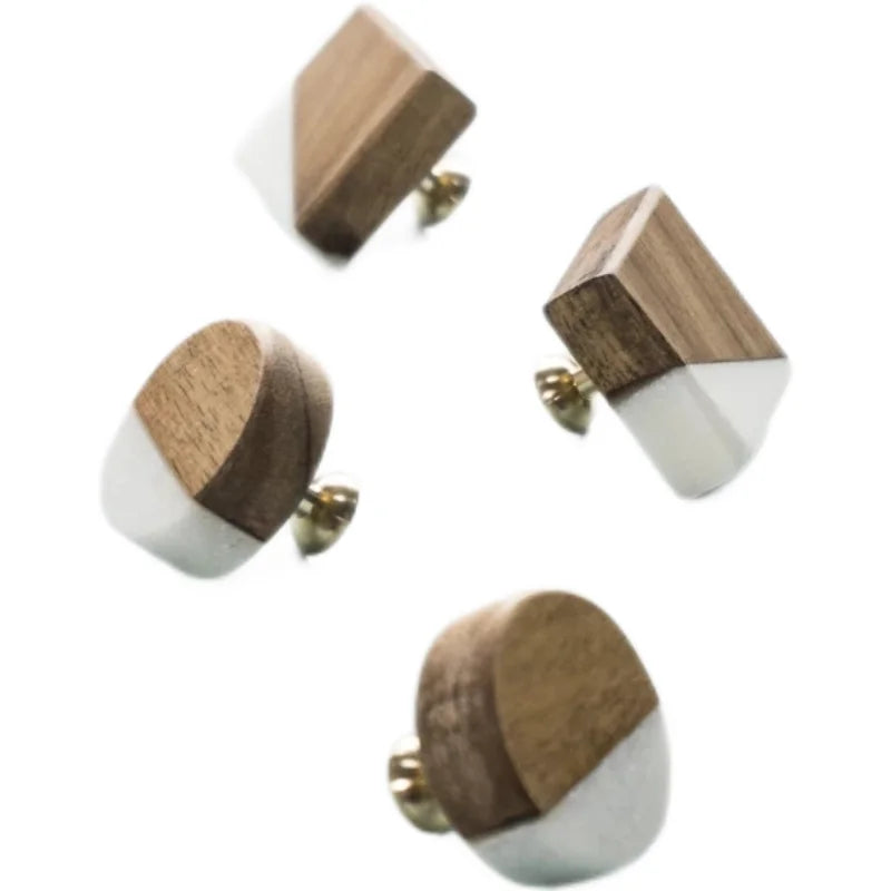 Brass Marble Wood Furniture Handles Stylish Kitchen Cabinet Knobs Drawer Pulls 