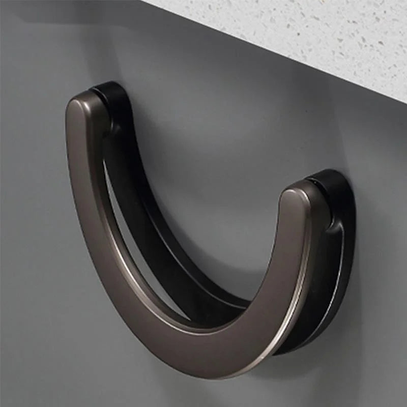 Semicircle Zinc Alloy Door Knob/Handles/Drawer Pulls in Black Finish/ In Gold and White/ In Brushed Bronze