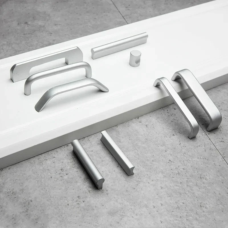 European Oxidation Matte Cabinet Handles Aluminum Alloy Kitchen Cabinet Pulls Drawer Pulls