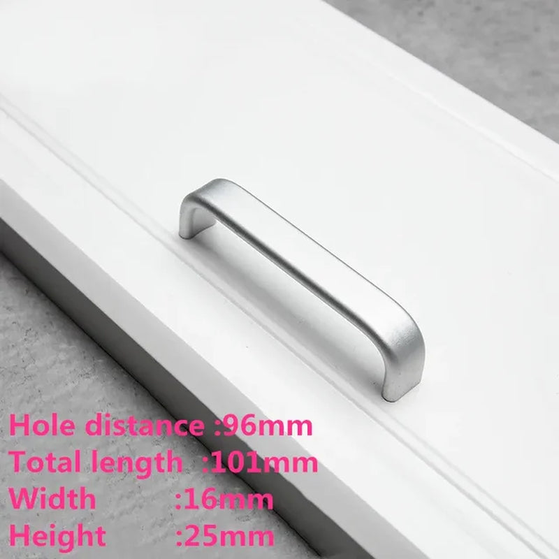 European Oxidation Matte Cabinet Handles Aluminum Alloy Kitchen Cabinet Pulls Drawer Pulls