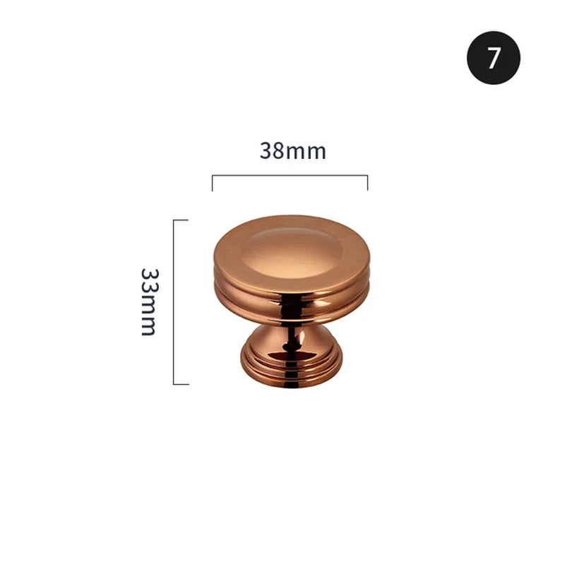 Rose Gold Solid Brass Handles/ Knobs/ Cabinet Drawer Pulls