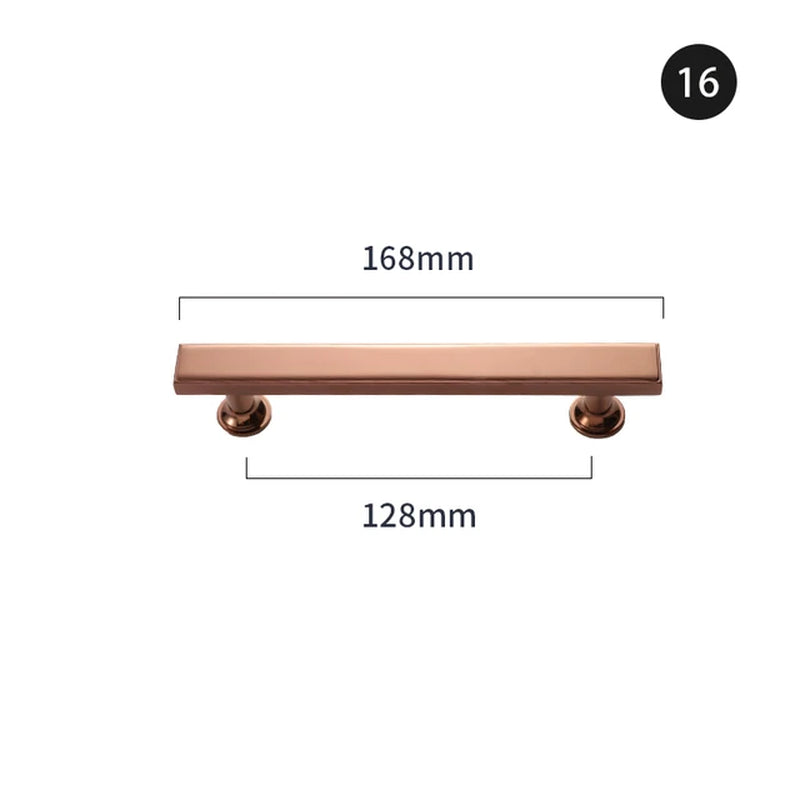 Rose Gold Solid Brass Handles/ Knobs/ Cabinet Drawer Pulls