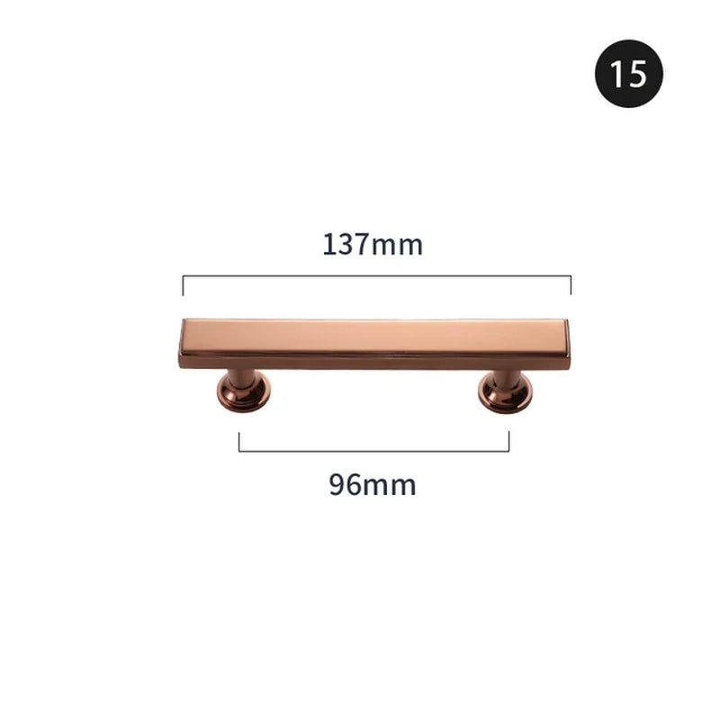 Rose Gold Solid Brass Handles/ Knobs/ Cabinet Drawer Pulls