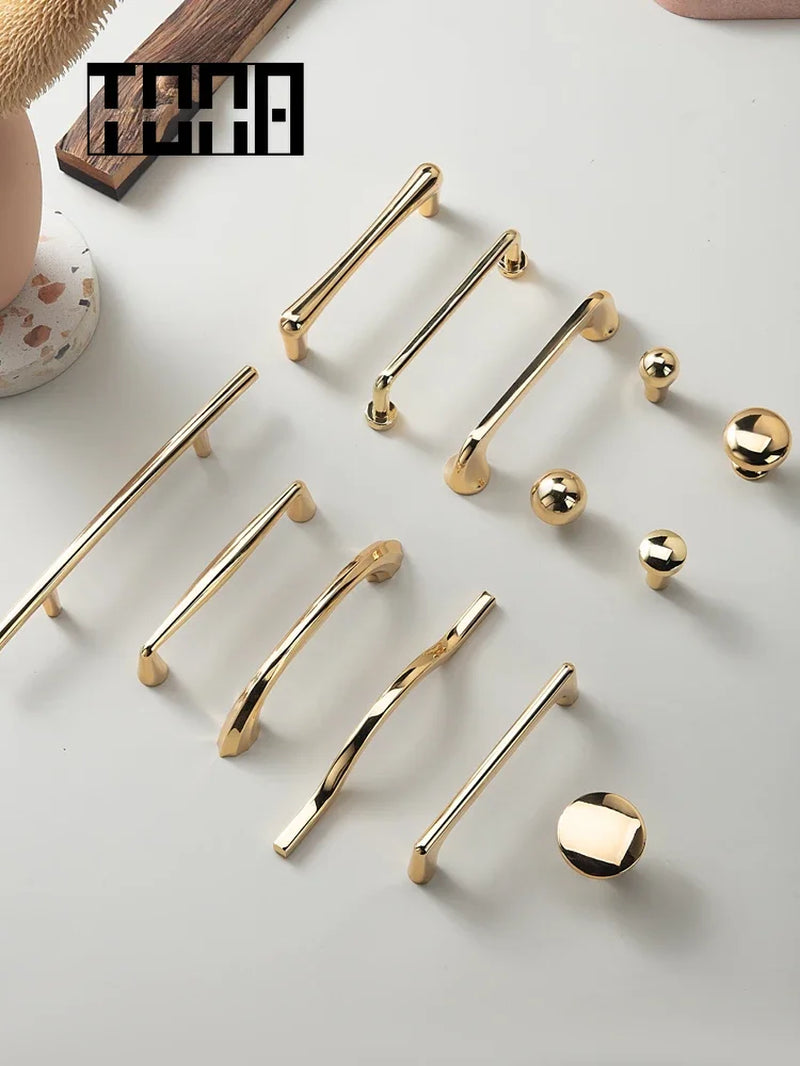 Polished Gold Cabinet Drawer Pulls/ Kitchen Furniture Pulls