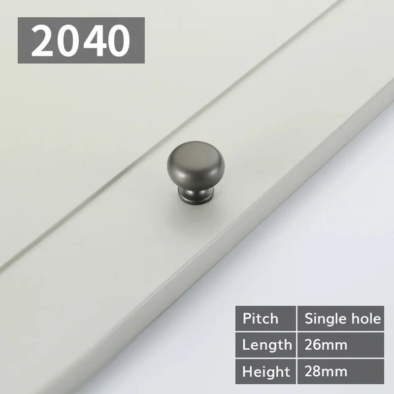 Modern Grey Door Pulls and Knobs for Kitchen cabinet/ Cupboard Zinc Alloy Drawer Pulls 