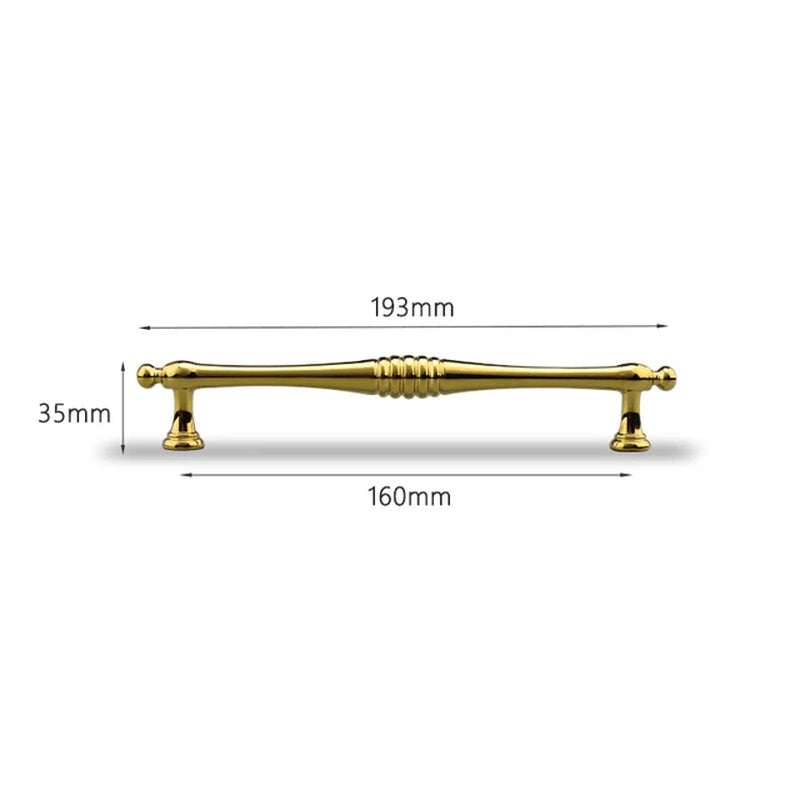  Bright Gold Kitchen Cabinet Door Pulls 224Mm 