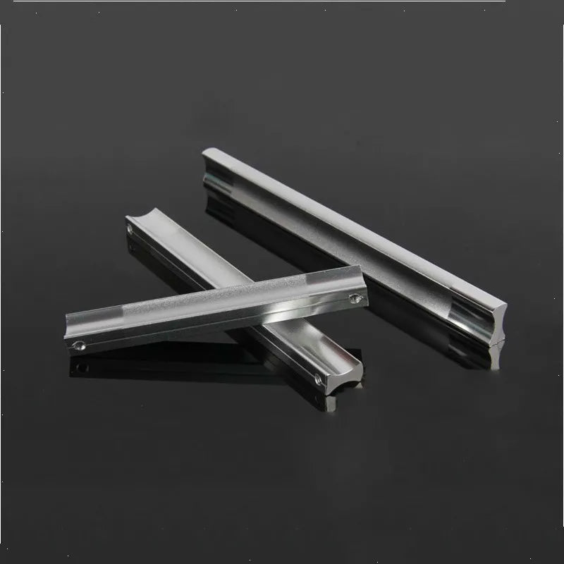 Silver Modern Kitchen Cabinet Handles Drawer Pulls Aluminum Alloy 