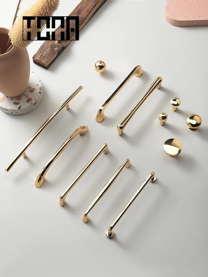 Polished Gold Cabinet Drawer Pulls/ Kitchen Furniture Pulls