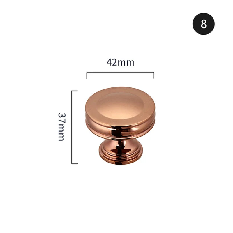 Rose Gold Solid Brass Handles/ Knobs/ Cabinet Drawer Pulls