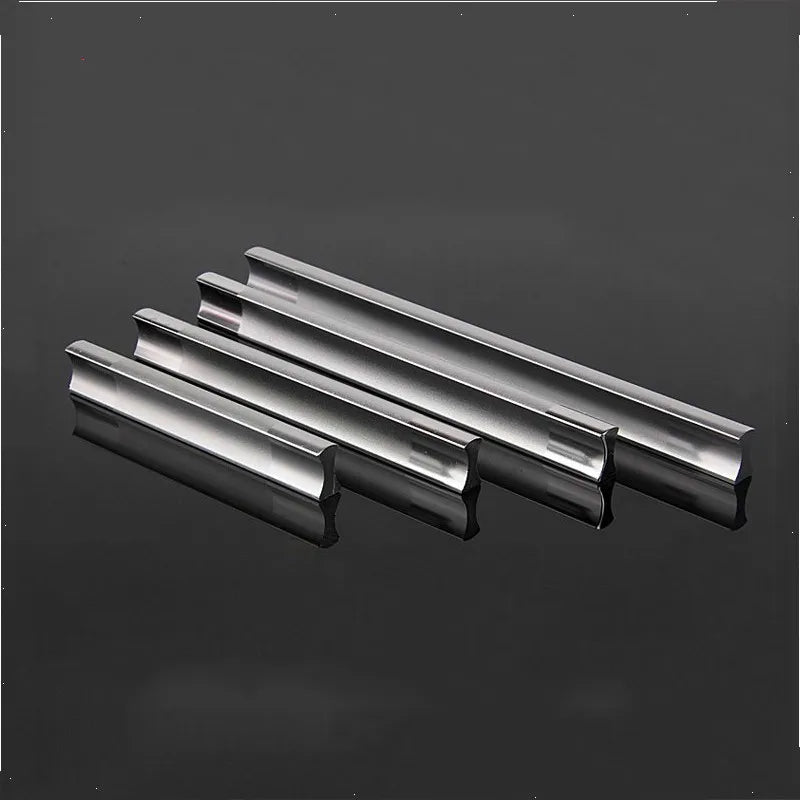 Silver Modern Kitchen Cabinet Handles Drawer Pulls Aluminum Alloy 