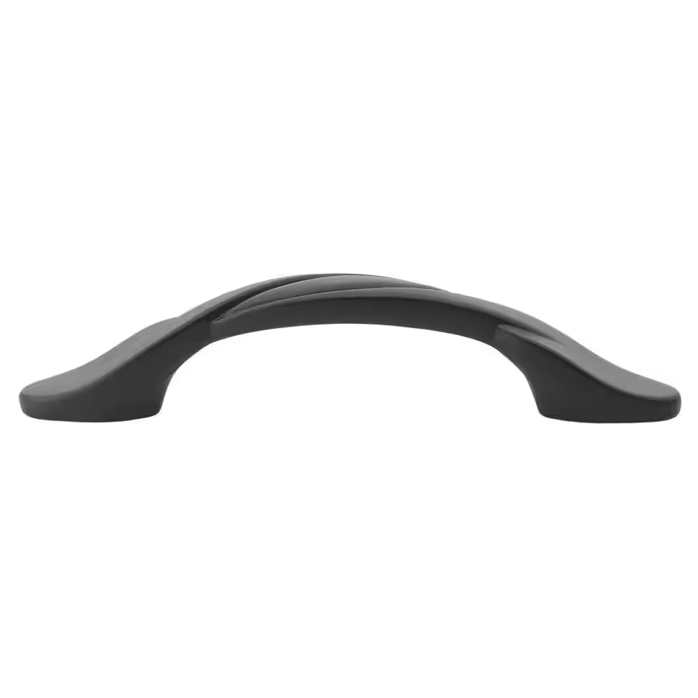 3 In. Matte Black Twisted Cabinet Drawer Pulls (10-Pack)