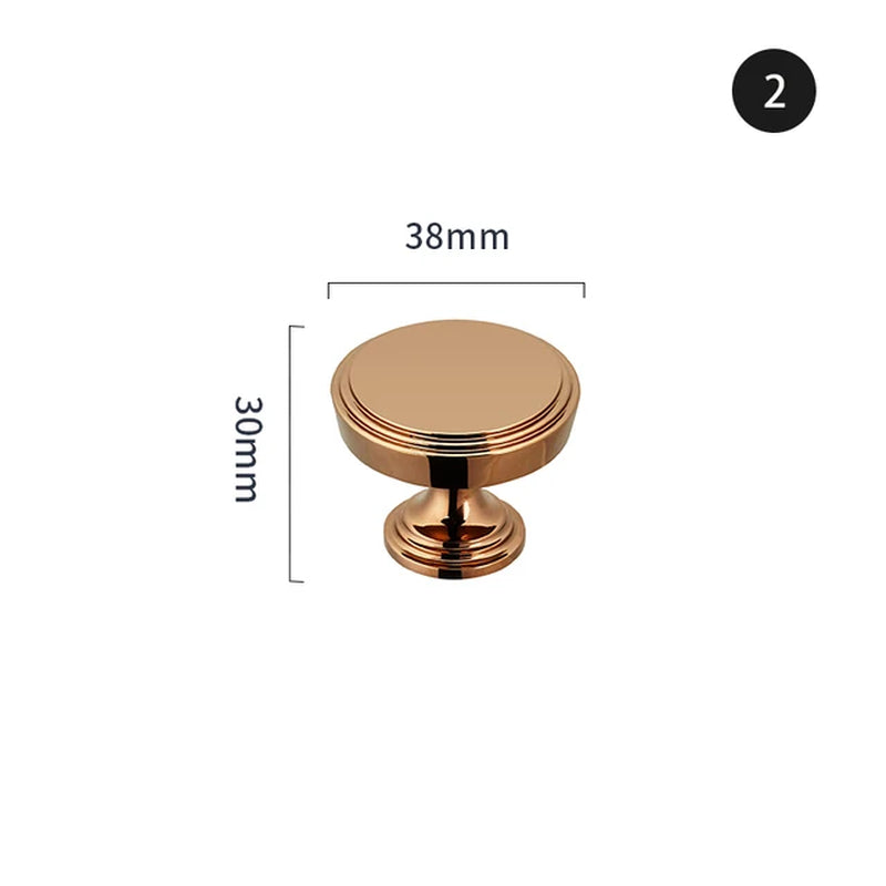 Rose Gold Solid Brass Handles/ Knobs/ Cabinet Drawer Pulls