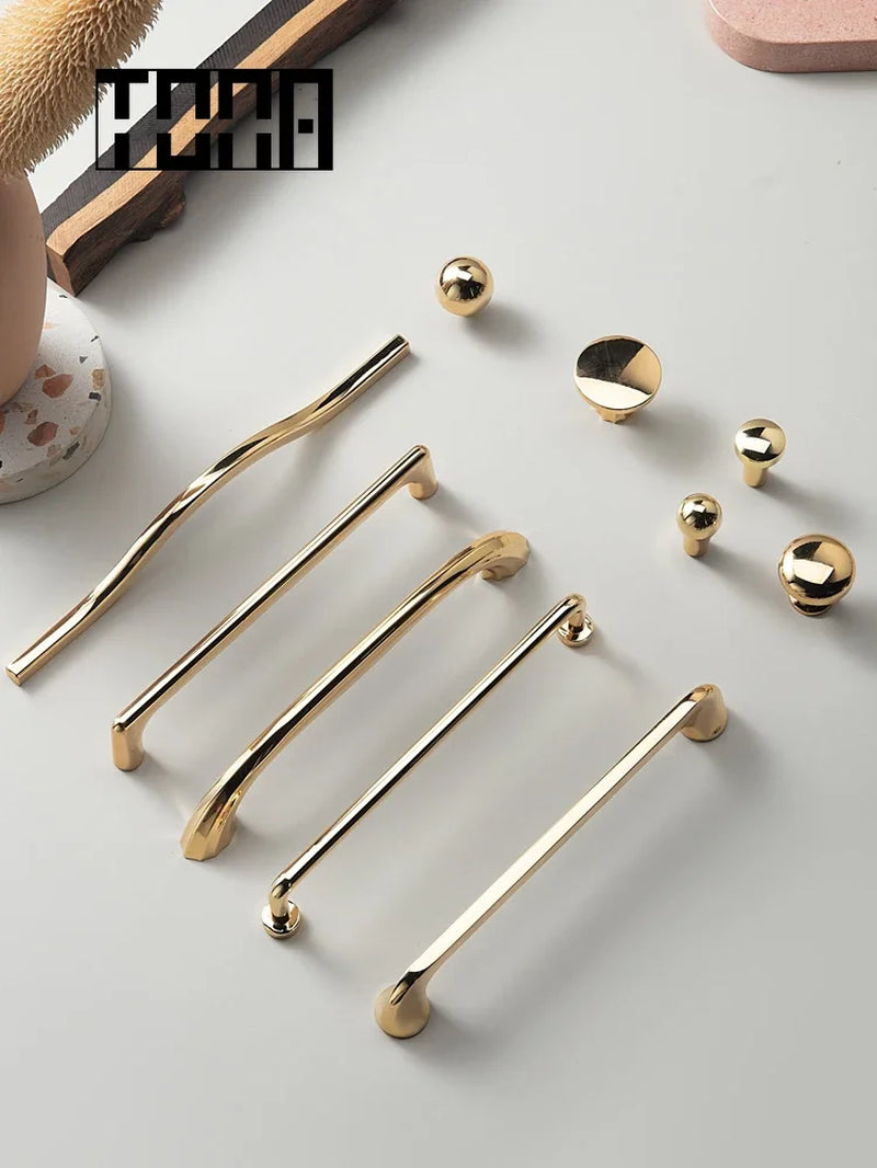 Polished Gold Cabinet Drawer Pulls/ Kitchen Furniture Pulls