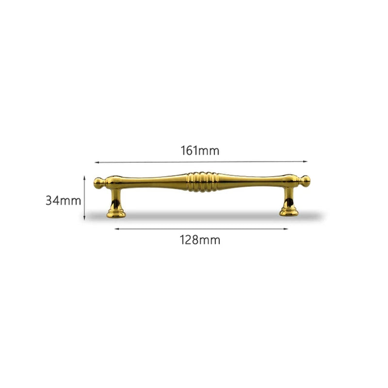  Bright Gold Kitchen Cabinet Door Pulls 224Mm 