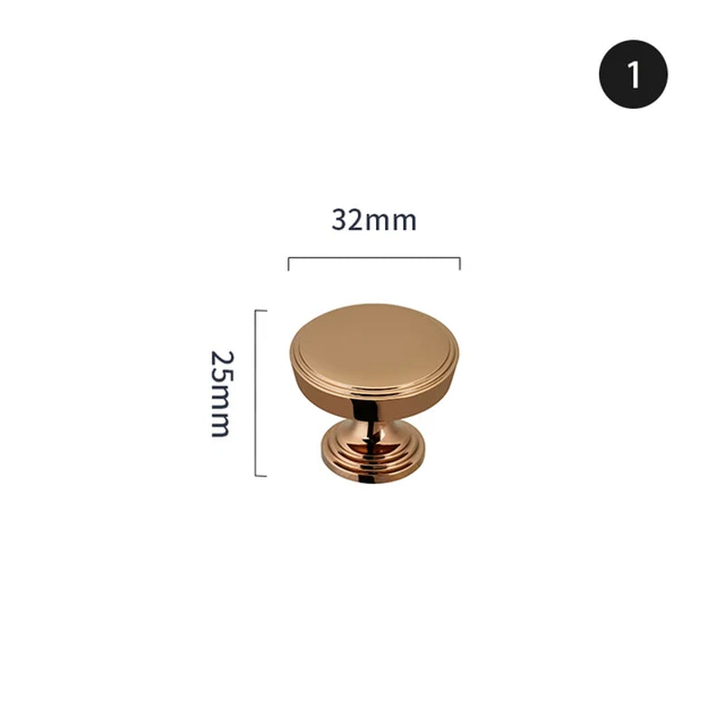 Rose Gold Solid Brass Handles/ Knobs/ Cabinet Drawer Pulls