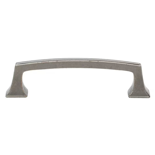 3-3/4 In. Center-To-Center Weathered Nickel Deco Base Cabinet Drawer Pulls (10-Pack)