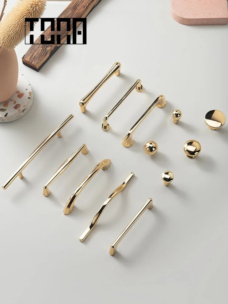 Polished Gold Cabinet Drawer Pulls/ Kitchen Furniture Pulls