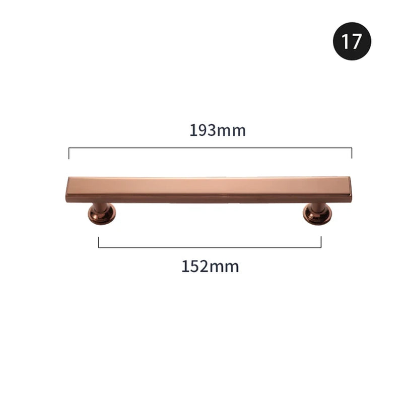 Rose Gold Solid Brass Handles/ Knobs/ Cabinet Drawer Pulls